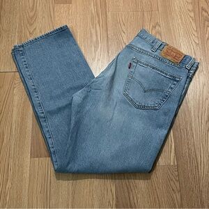 Levis 501 Men’s Straight Fit Jeans 38x32 (37x31) Medium Blue Denim Button Fly